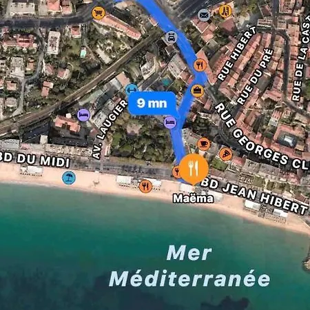 Appartement Luxurious In 450m From Sea With Terrace And Air Conditioning And Private Parking *